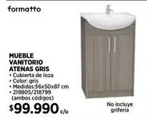 Formatto - Mueble Vanitorio Atenas Gris
