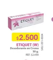 Etiquet -  (w) Desodorante En Crema