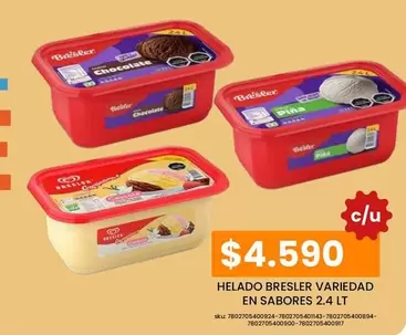 Bresler - Helado  En Sabores 2.4 Lt