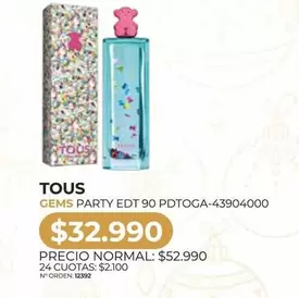 Tous - Gems Party Edt 90 Pdtoga-43904000