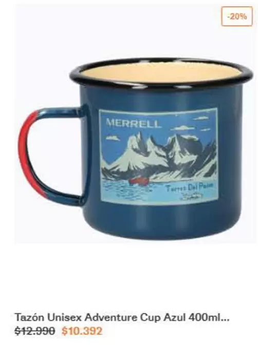 Merrell - Tazón Unisex Adventure Cup Azul 400ml