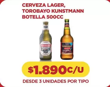 Kunstmann - Cerveza Lager, Torobayo Botella