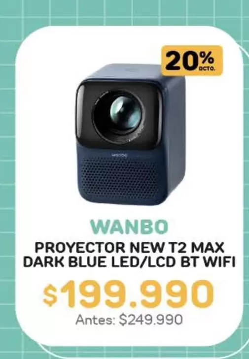 Adobe - Proyector New T2 Max Dark Blue Led/Lcd Bt Wifi