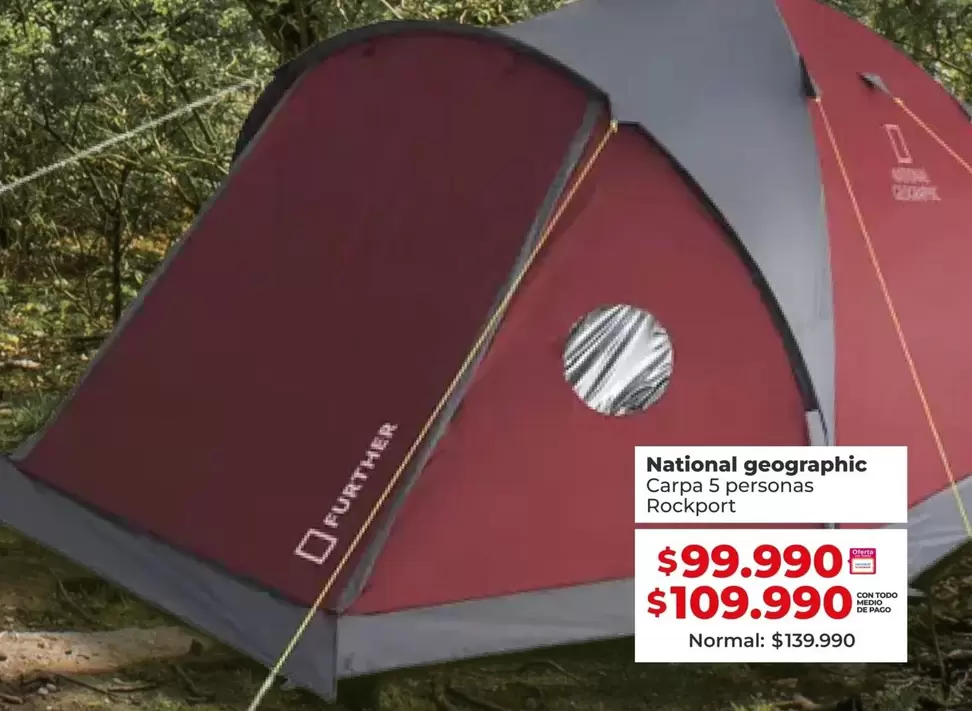 National Geographic -  Carpa 5 Personas Rockport