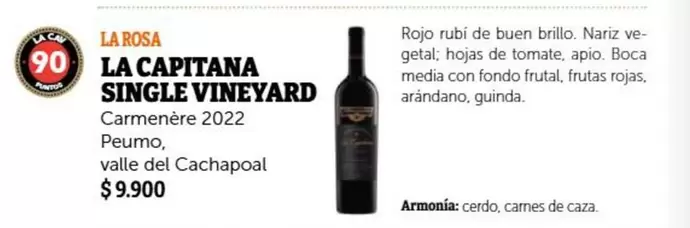 La Capitana Single Vineyard