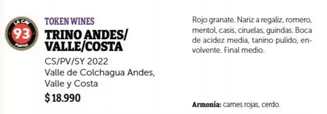 Andes - Trino / Valle/costa