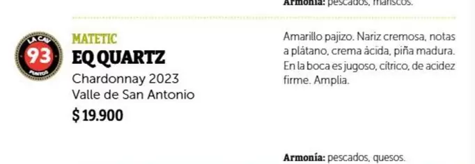 Chardonnay - EQ Quartz  2023
