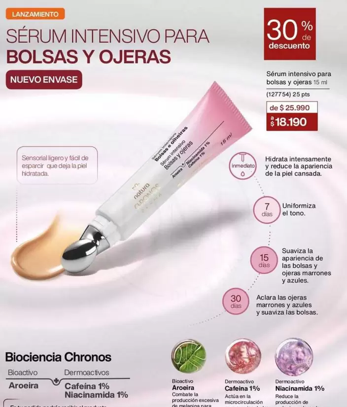 Chronos - sérum intensivo para bolsas yojeras