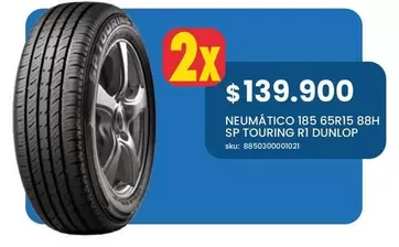 Dunlop - Neumático 165 65R15 88H Sp Touring R10