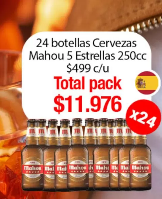 Mahou - 24 Botellas Cervezas 5 Estrellas