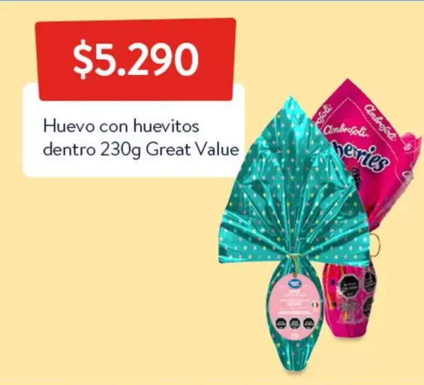Great Value - Huevo Con Huevitos Dentro