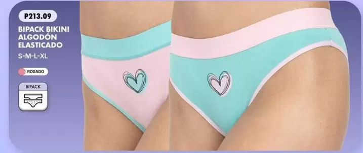 Bipack Bikini Algodón Elásticado