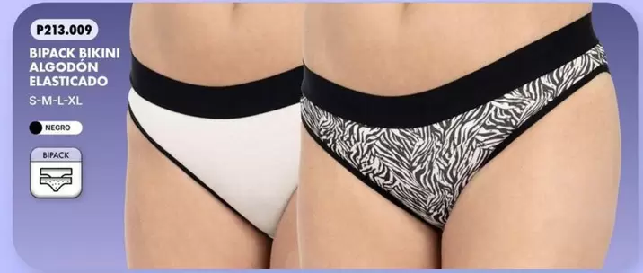 Bipack Bikini Algodón Elastico