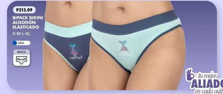 Bipack Bikini Algodon Elastico
