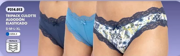 Tripack Culotte Algodón Elásticado