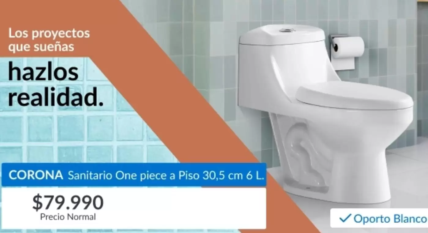 Corona -  Sanitario One Piece A Piso