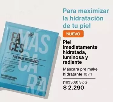 Piel Imediatemente Hidratada, Luminosa Y Radiante
