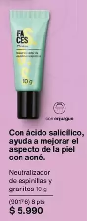 Neutralizador De Espinillas Y Granitos