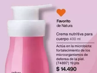 Natura - Favorito De  Crema Nutritiva Para Cuerpo