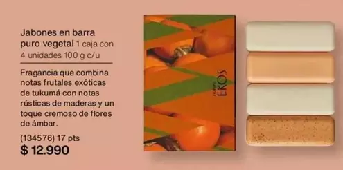 Ekos - Jabones En Barra Puro Vegetal 1 Caja Con 4 Unidades