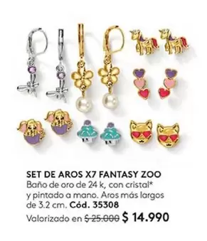 Cristal - Set De Aros X7 Fantasy Zoo