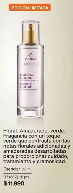 Natura - Floral Armaderado, Verde, Fragancia Con Un Toque Verde Que Contrasta Con Las Notas Florales Adicionadas Y Amaderadas Desarrolladas Tratamiento Y Cremosidad