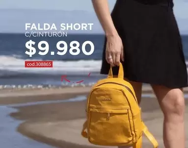 Falda Short C/Cinturón