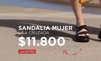 Sandalia Mujer Lisa Cruzada