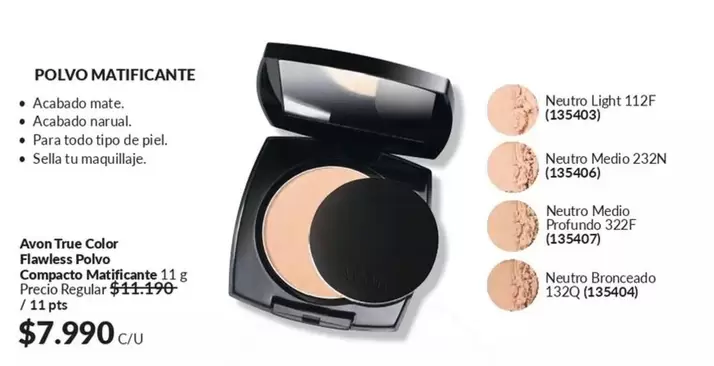 Avon True - Polvo Matificante