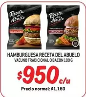 Abuelo - Hamburguesa Receta Del  Vacuno Tradicional O Bacon