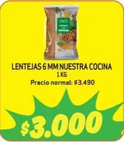 Lentejas 6 Mm Nuestra Cocina