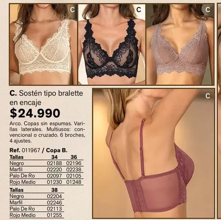 Sosten Tipo Bralette En Encaje