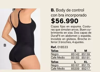 Control - Body De  Con Bra Incorporado