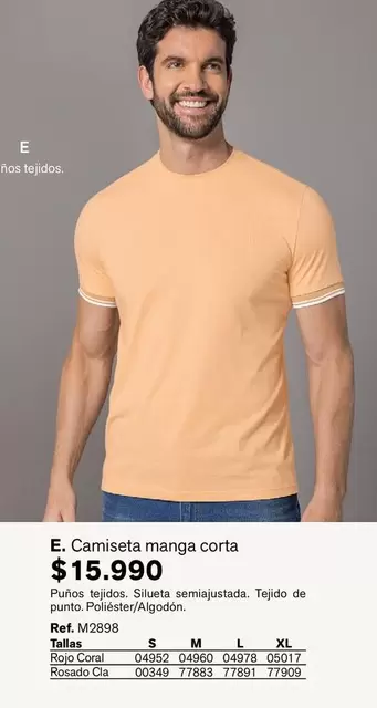 Coral - Camiseta Manga Corta
