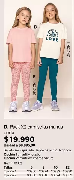 Pack X2 Camisetas manga corta