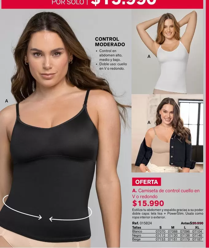 Control - A. Camiseta De  Cuello En V