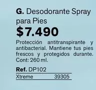 Xtreme - Desodorante Spray Para Pies