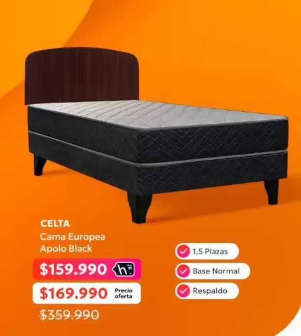 Celta - Cama Europea Apolo Black