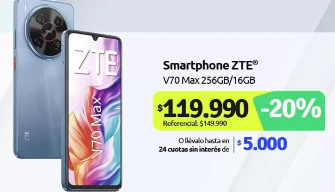 ZTE - Smartphone V70 Max 256GB/16GB