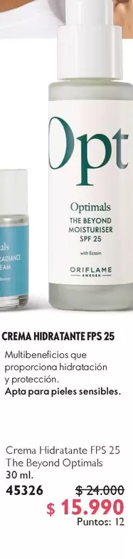Optimals - Crema Hidratante FPS 25
