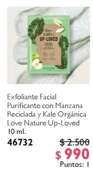 Exfoliante Facial Purificante Con Manzana Reciclada Y Kale Organica Love Nature Up-loved