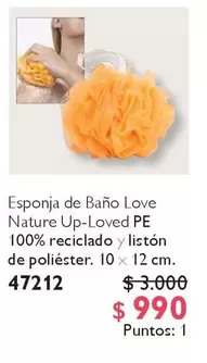 Esponja De Baño Love Nature Up-loved Pe 100% Reciclado Y Liston De Poliéster
