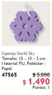 Esponja Starlit Sky Tamaño