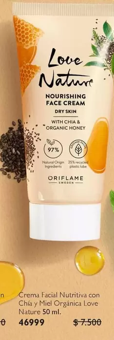 Crema Facial Nutritiva Con Chay, Hielo Organica Love Nature