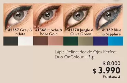 Gold - Lápiz Delineador De Ojos Perfect Duo Oncolour
