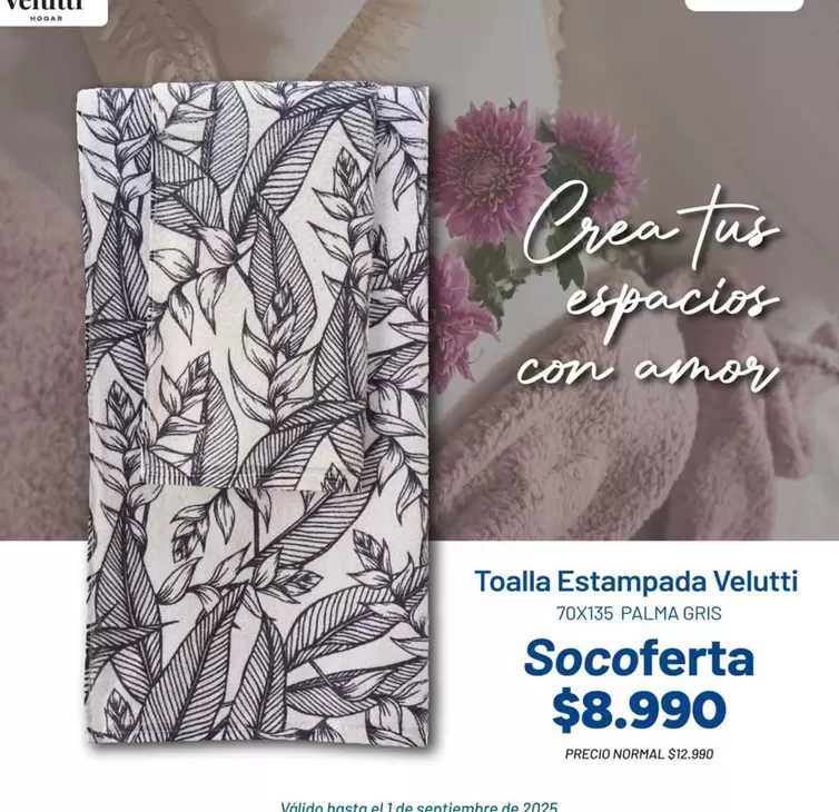Toalla Estampada Velutti