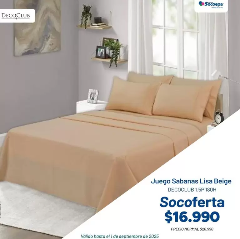 Juego Sabanas Lisa Beige