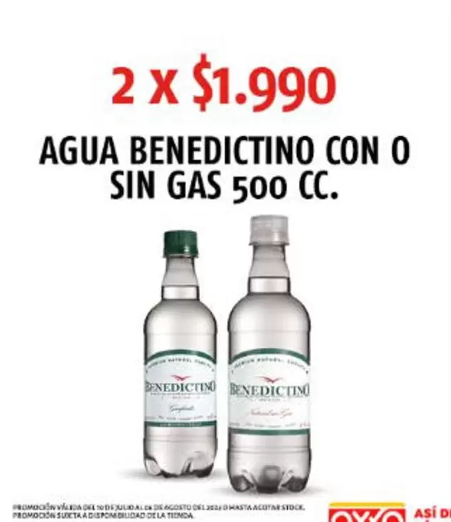 Benedictino - Agua  Con O Sin Gas