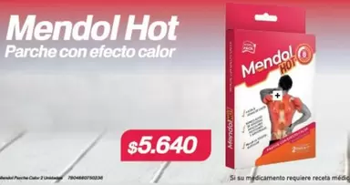 Mendol Hot Perche Con Efecto Calor