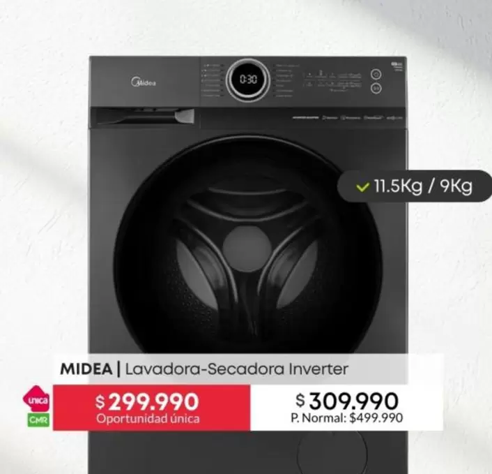 Midea - Lavadora-Secadora Inverter